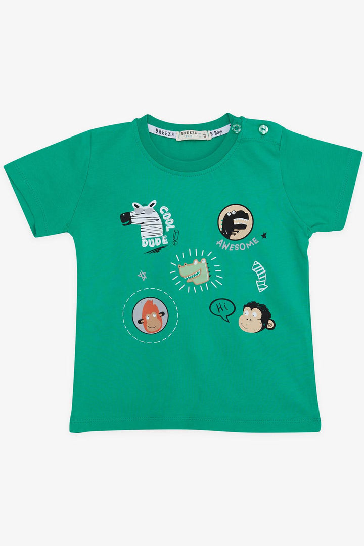 BRE Breeze Girls & Boys Baby Boy T-shirt Cool Perfect Friends Themed 9 Months-3 Years, Green - Reading