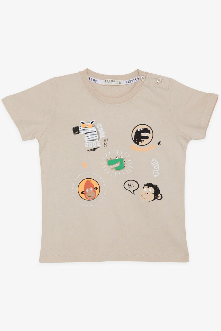 BRE Breeze Girls & Boys Baby Boy T-shirt Cool Perfect Friends Themed 9 Months-3 Years, Beige - Enfield