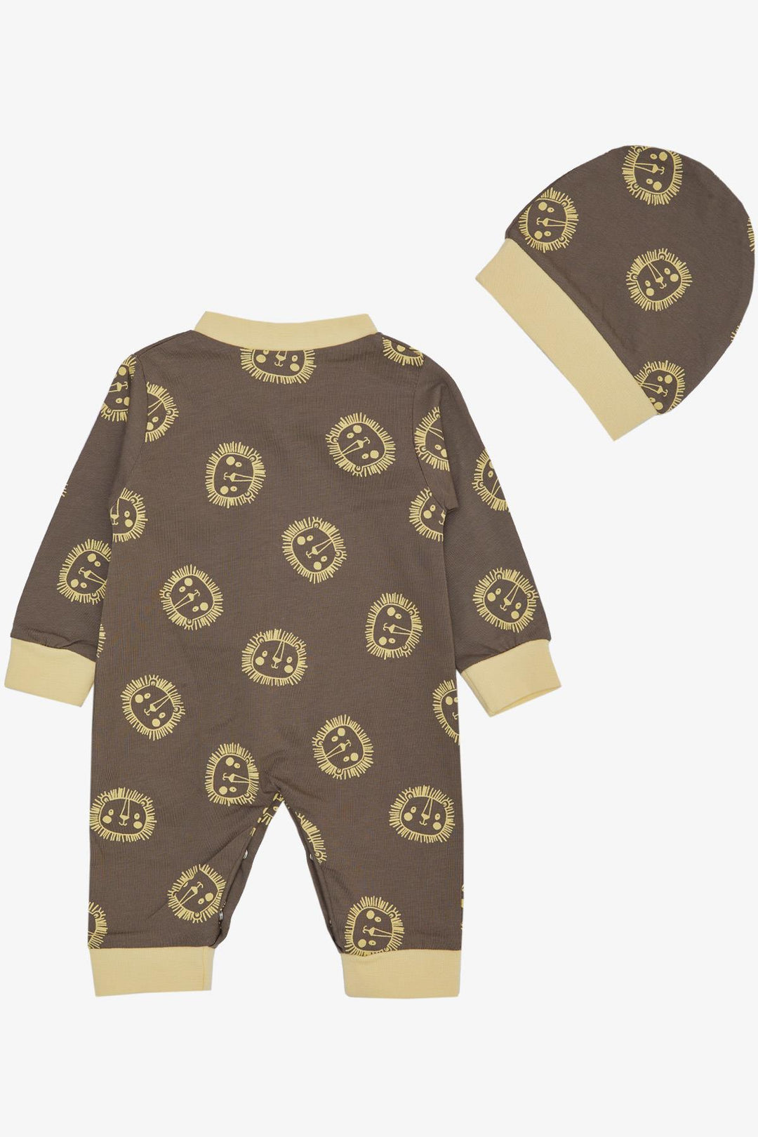 BRE Breeze Baby Boy Romper Cute Lion Patterned 0-6 Months, Mink - Arras