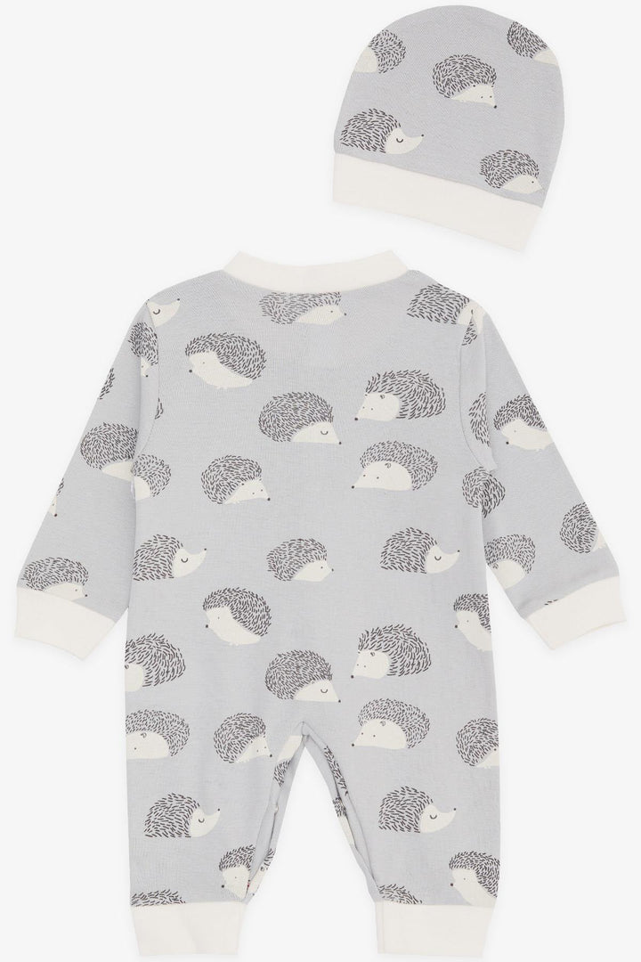 BRE Breeze Baby Boy Romper Cute Hedgehog Patterned 0-3 Months-6 Months, Gray - Urbandale