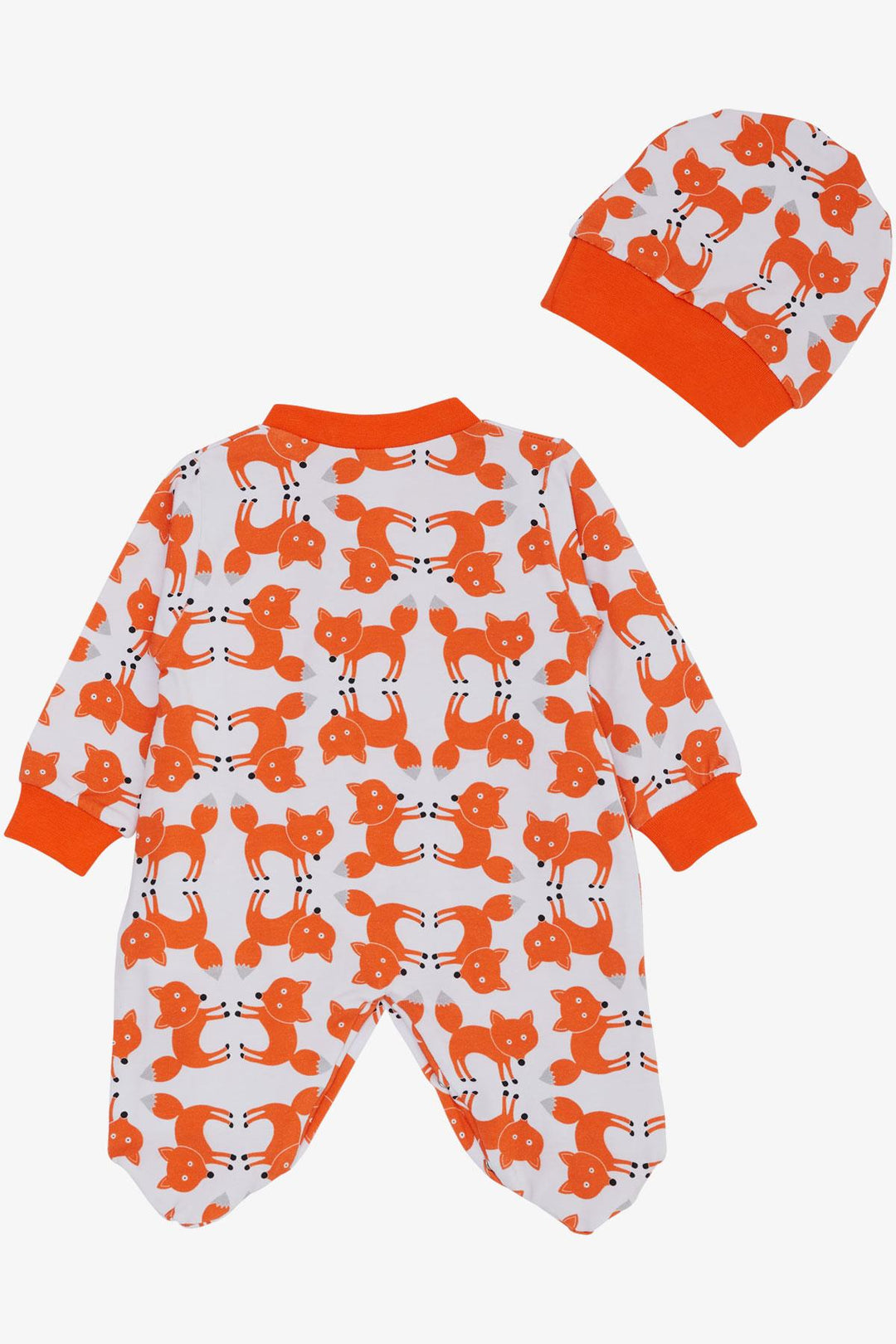 BRE Breeze Baby Boy Romper Cute Fox Patterned 0-6 Months, White - Gainesville