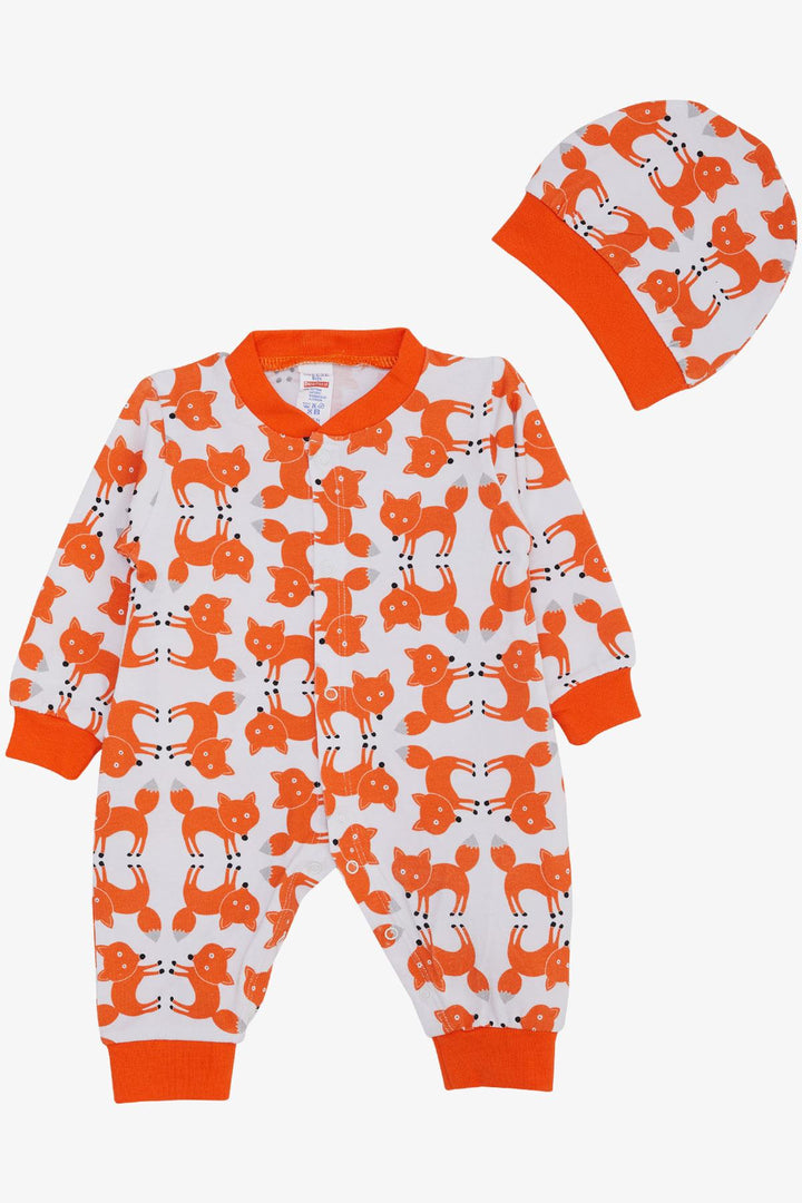 BRE Breeze Baby Boy Romper Cute Fox Patterned 0-6 Months, White - Wilhelmshaven