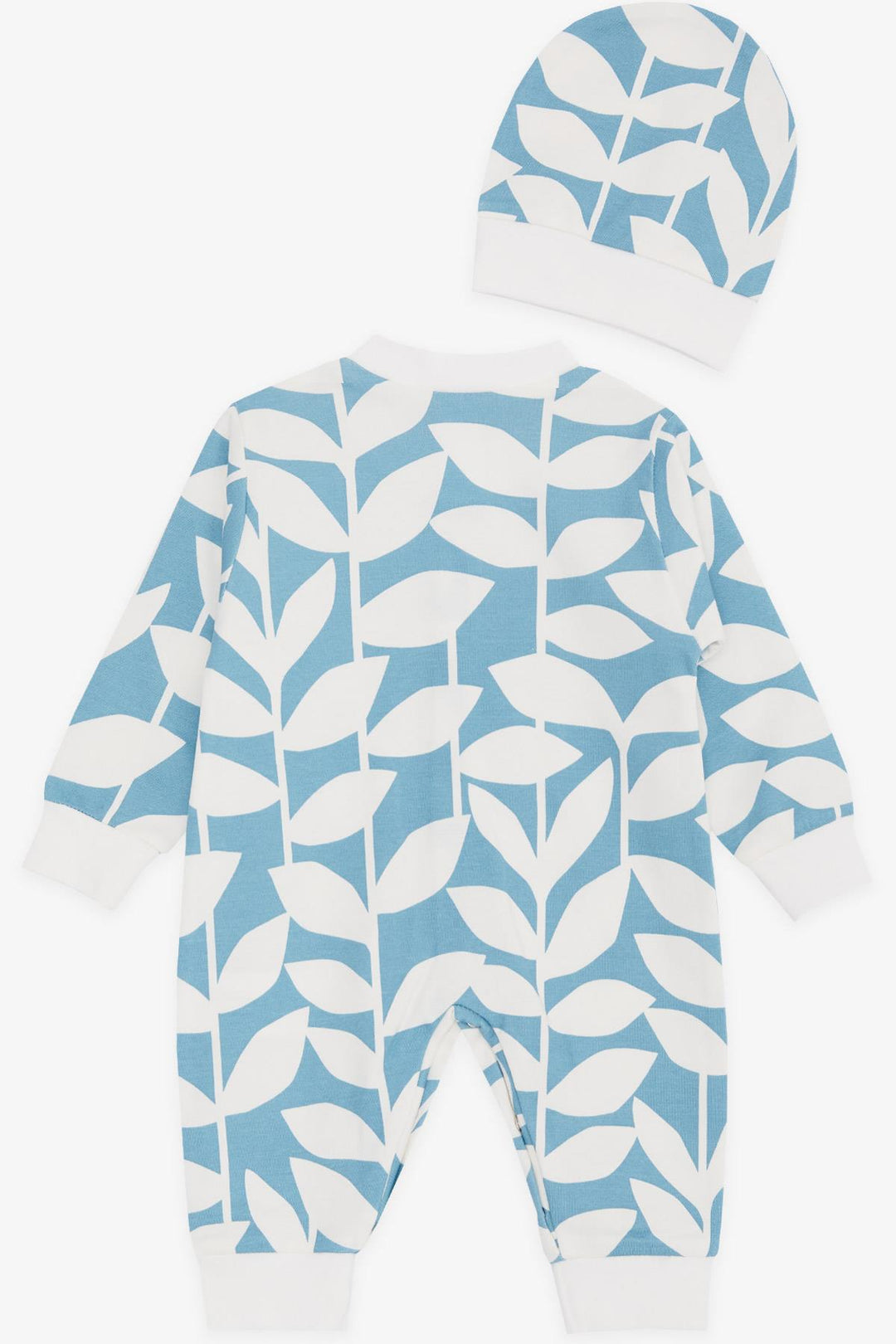 BRE Breeze Baby Boy Romper Leaf Patterned 0-3 Months-6 Months, Blue - Zwickau