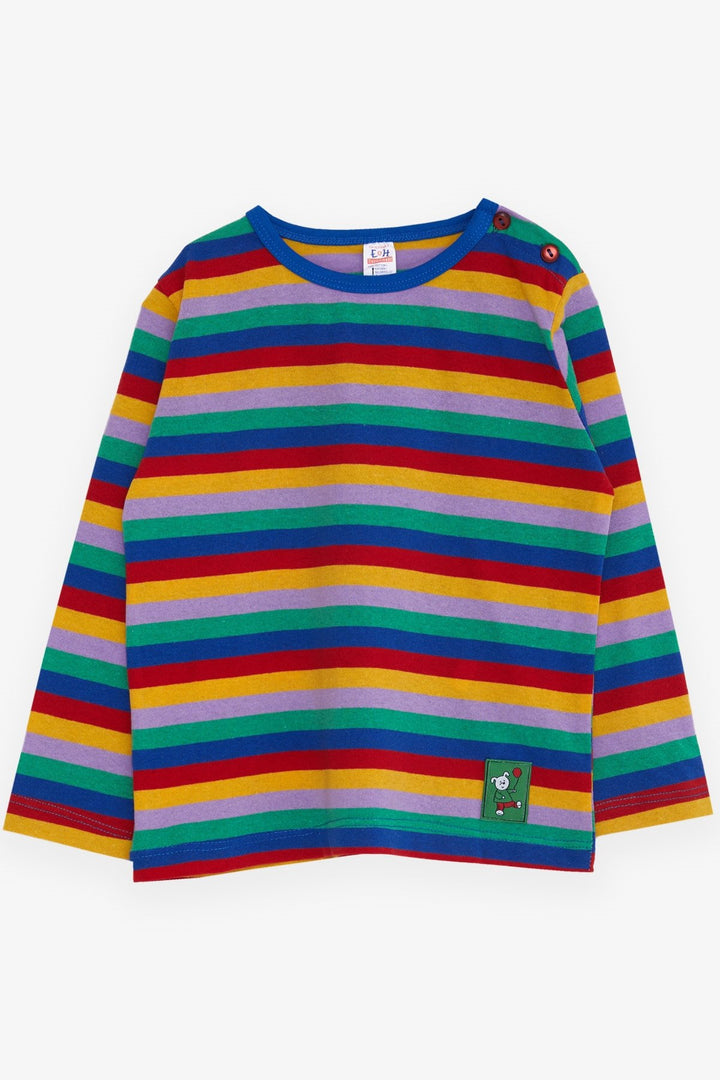 BRE Breeze Baby Boy Long Sleeve Striped T-Shirt 9 Months-3 Years, Mixed Color - Peristéri