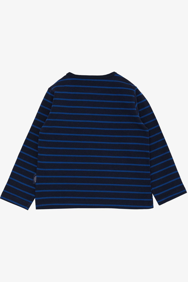 BRE Breeze Baby Boy Long Sleeve T-Shirt Striped 9 Months-3 Years, Navy Blue - Lehrte