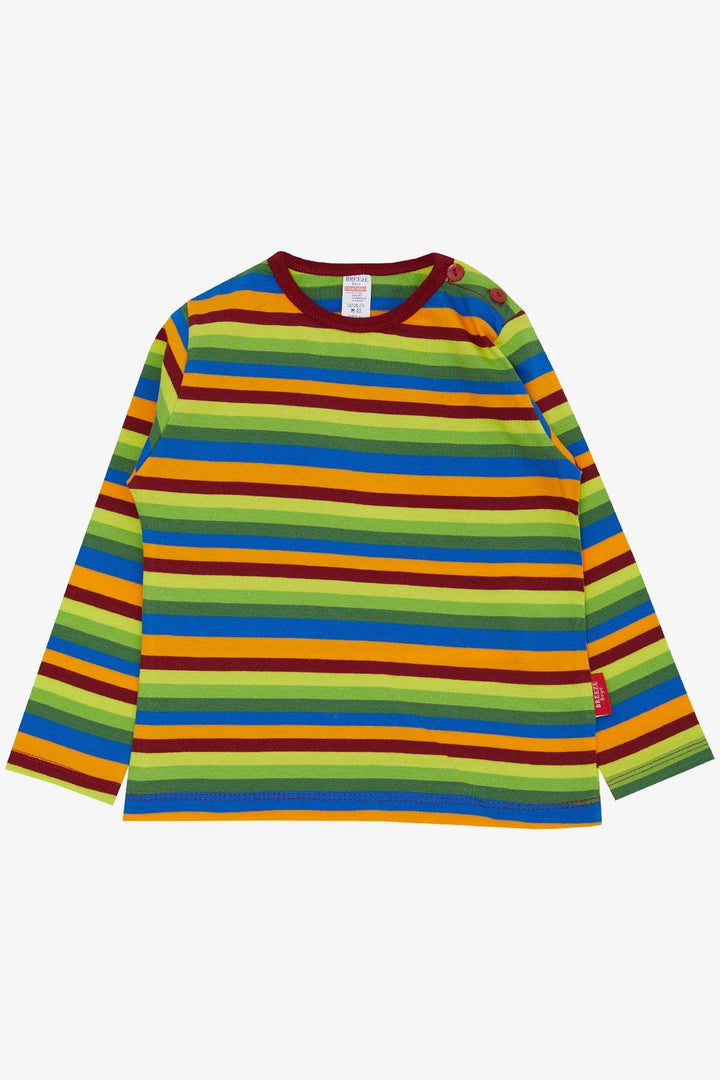 BRE Breeze Baby Boy Long Sleeve T-Shirt Striped Multicolored 9 Months-3 Years, Mixed Color - Franklin