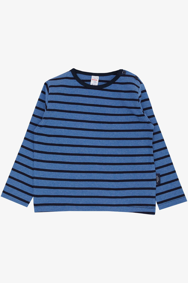 BRE Breeze Baby Boy Long Sleeve T-Shirt Striped 9 Months-3 Years, Blue - Olathe