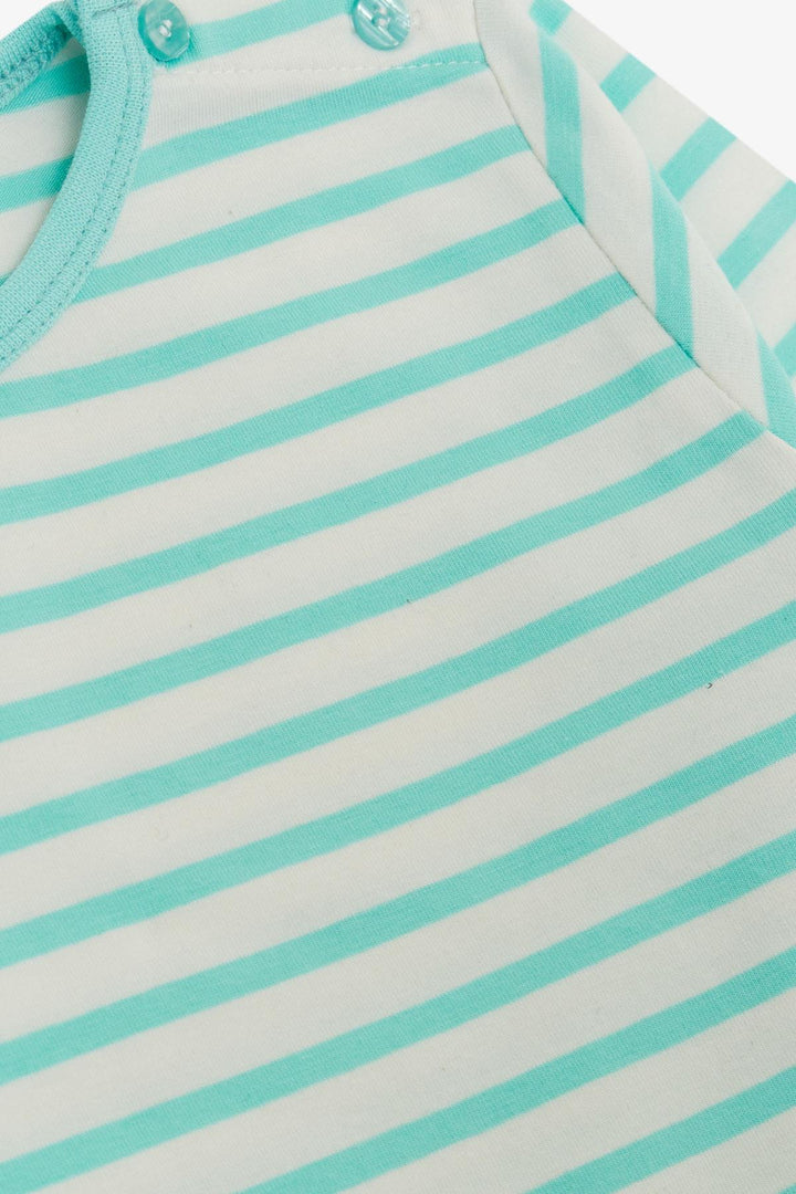 BRE Breeze Baby Boy Long Sleeve T-Shirt Striped 9 Months-3 Years, Aqua Green - Goslar