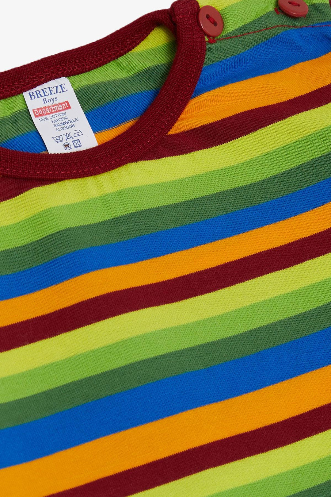 BRE Breeze Baby Boy Long Sleeve T-Shirt Striped Multicolored 9 Months-3 Years, Mixed Color - Franklin