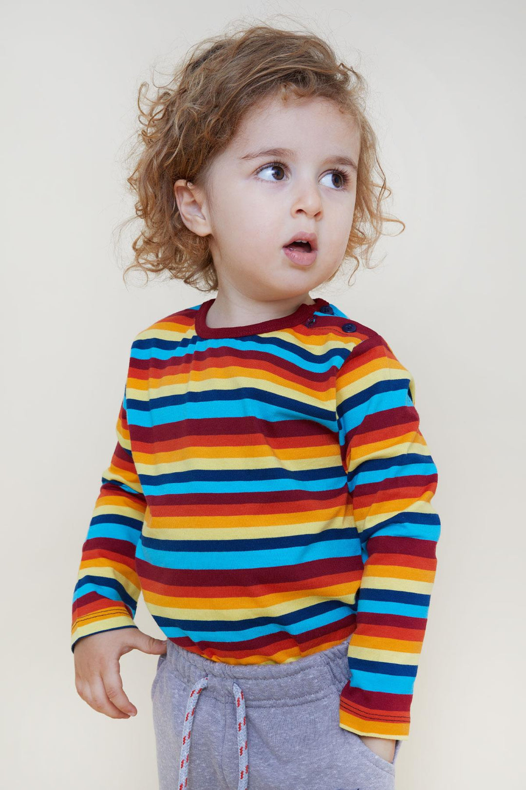 BRE Breeze Baby Boy Long Sleeve T-Shirt Striped Multicolored 9 Months-3 Years, Mixed Color - Wismar