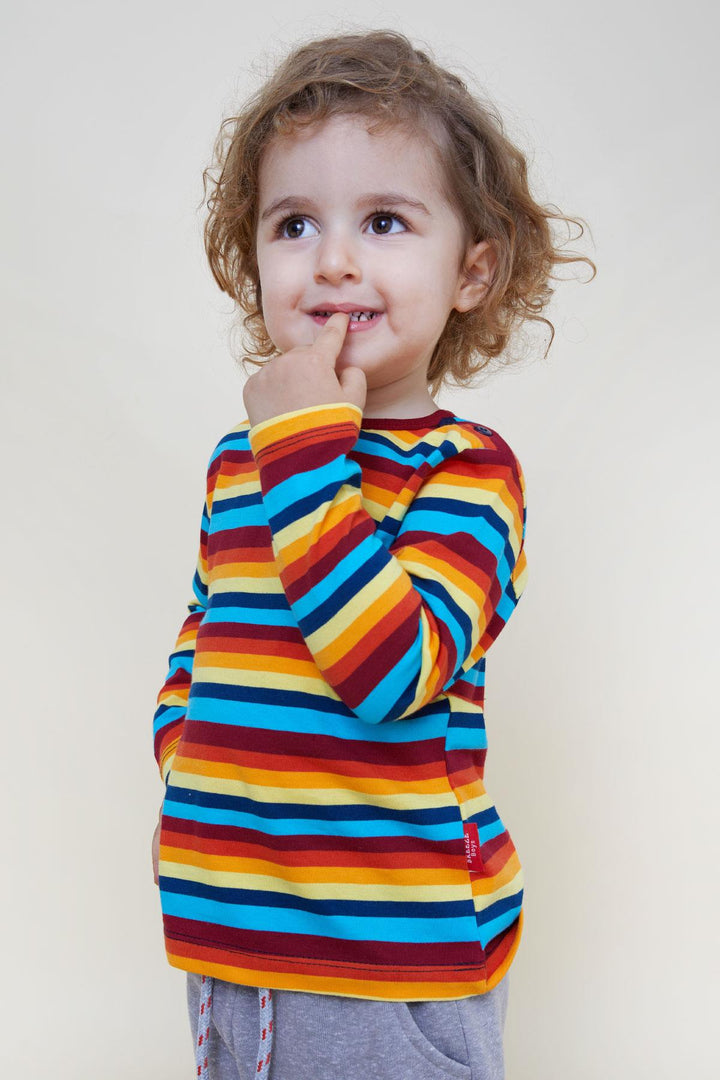 BRE Breeze Baby Boy Long Sleeve T-Shirt Striped Multicolored 9 Months-3 Years, Mixed Color - Wismar