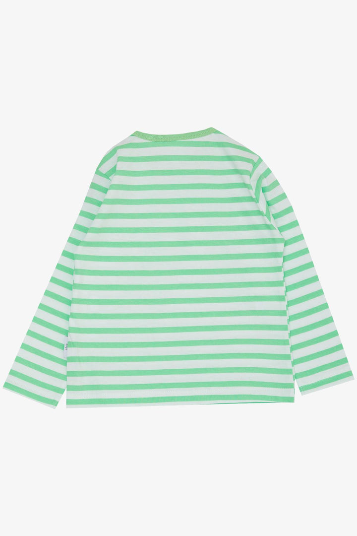 BRE Breeze Baby Boy Long Sleeve T-Shirt Striped 9 Months-3 Years, Pistachio Green - Chingford