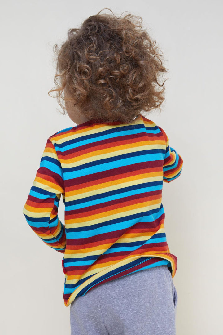 BRE Breeze Baby Boy Long Sleeve T-Shirt Striped Multicolored 9 Months-3 Years, Mixed Color - Wismar