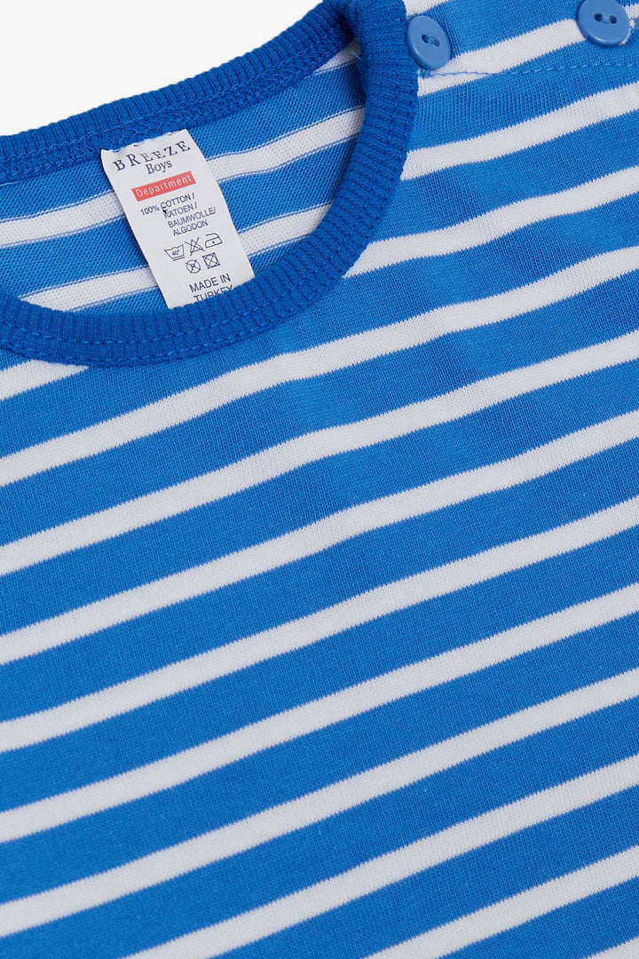 BRE Breeze Baby Boy Long Sleeve T-Shirt Striped 9 Months-3 Years, Sky Blue - Garges-lès-Gonesse