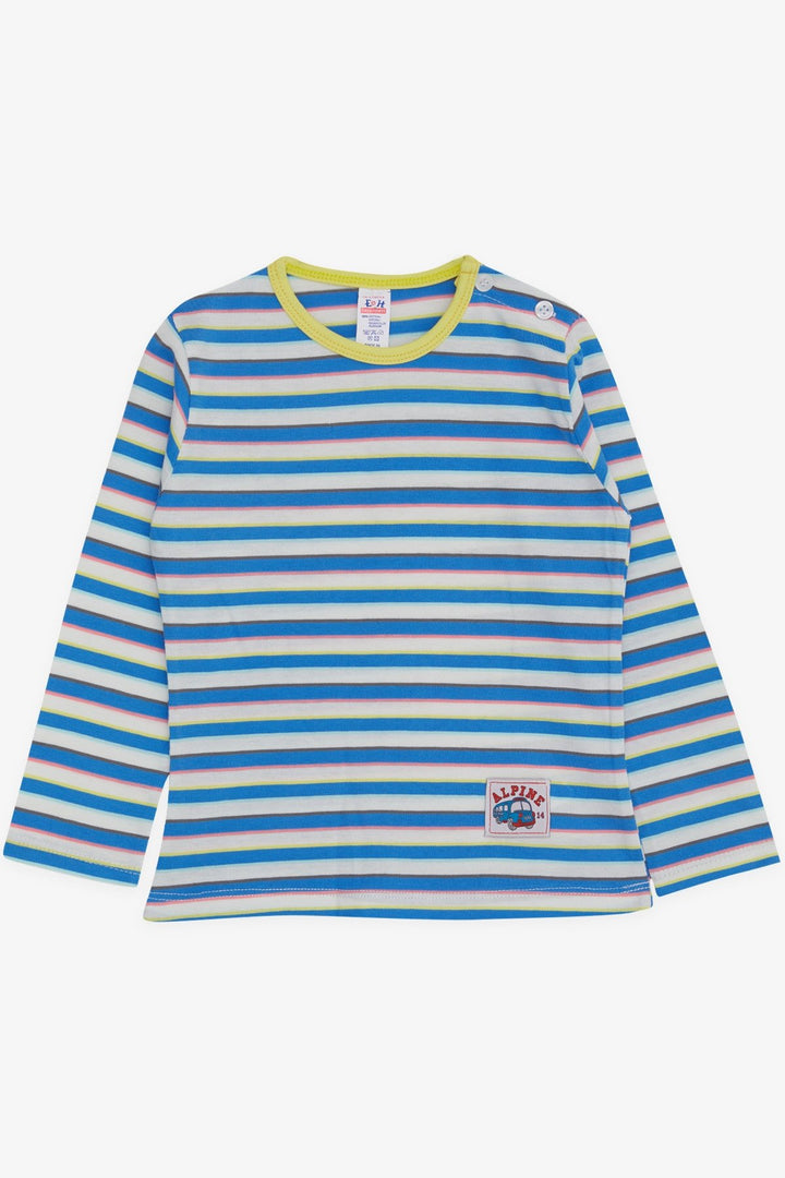 BRE Breeze Baby Boy Long Sleeve T-Shirt Striped Multicolored 9 Months-3 Years, Mixed Color - La Barca