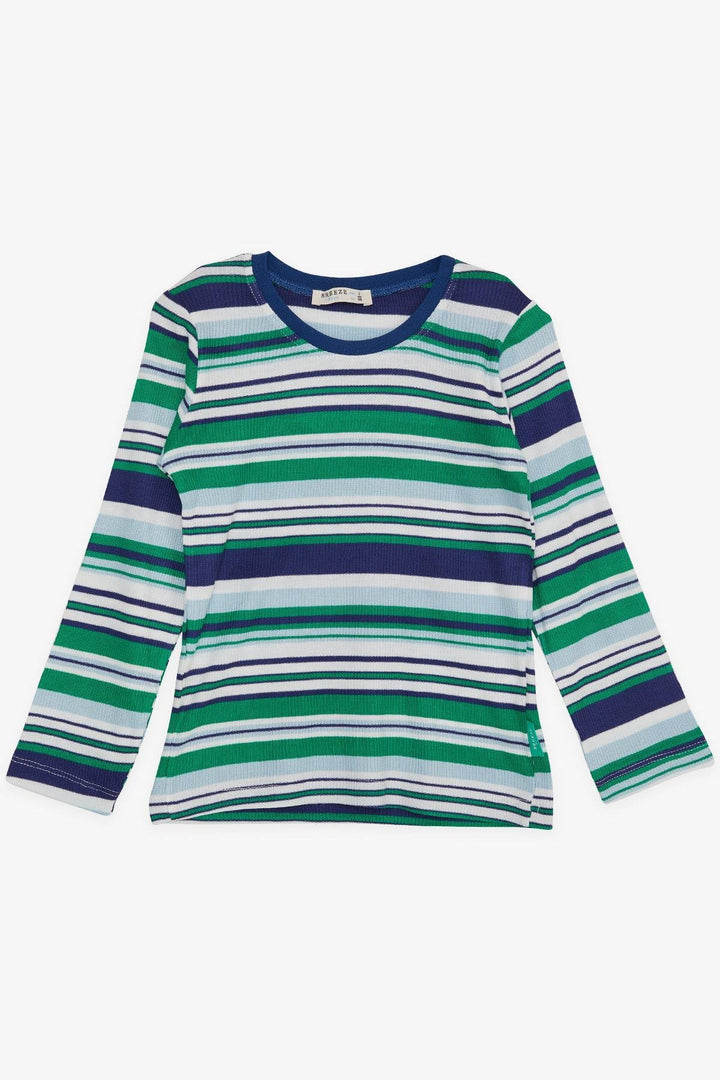 BRE Breeze Girls & Boys Baby Boy Long Sleeve T-Shirt Colorful Striped 9 Months-3 Years, Mixed Color - Ashburn