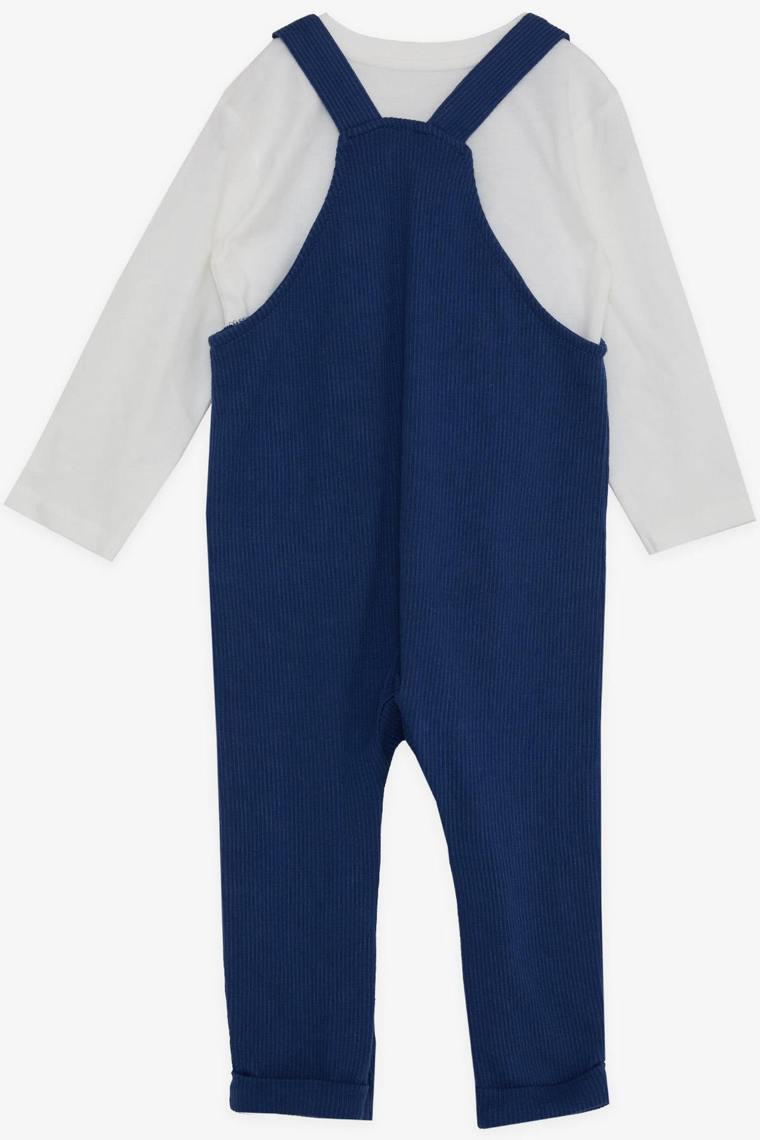 BRE Breeze Baby Boy Long Sleeve T-shirt Overalls with Buttons and Pockets, Navy Blue, 0 Years - Ibiza