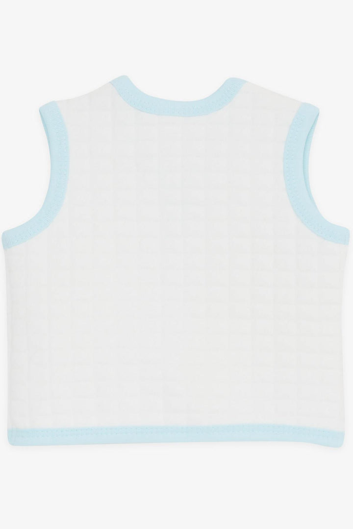 BRE Breeze Baby Boy Vest Buttoned 0-3 Months-9 Months, White - Sarnia