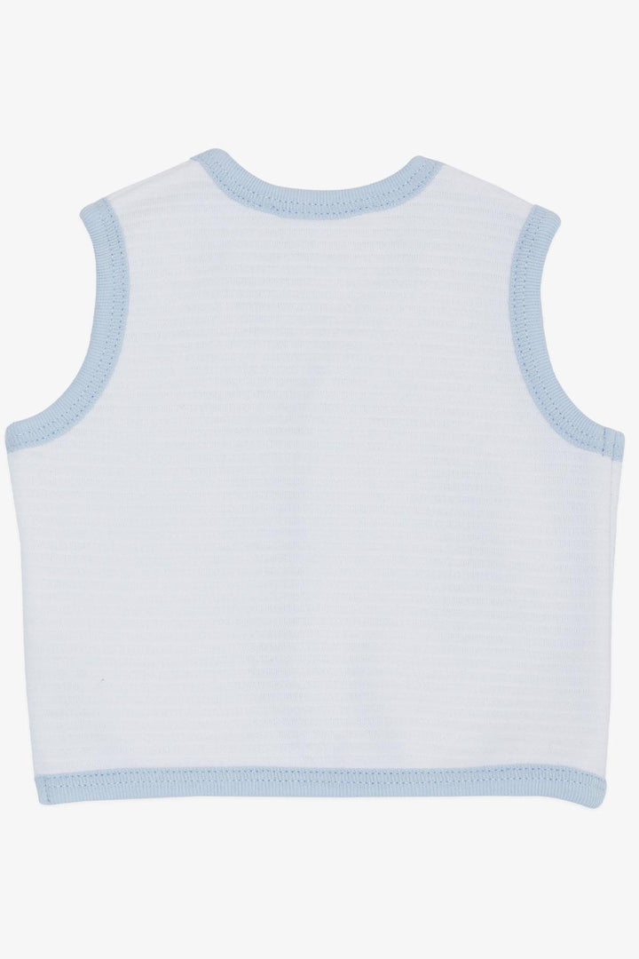 BRE Breeze Baby Boy Vest Buttoned 0-9 Months, White - Lancaster