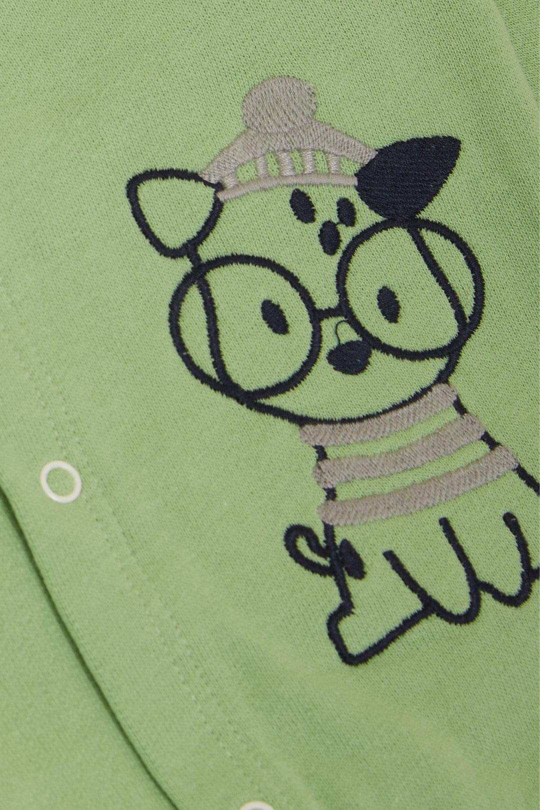 BRE Breeze Baby Boy Bodysuit 3-Piece Set Cute Dalmatian Eyeglasses Dog Embroidered 4 Months Year, Green - Saint-Brieuc