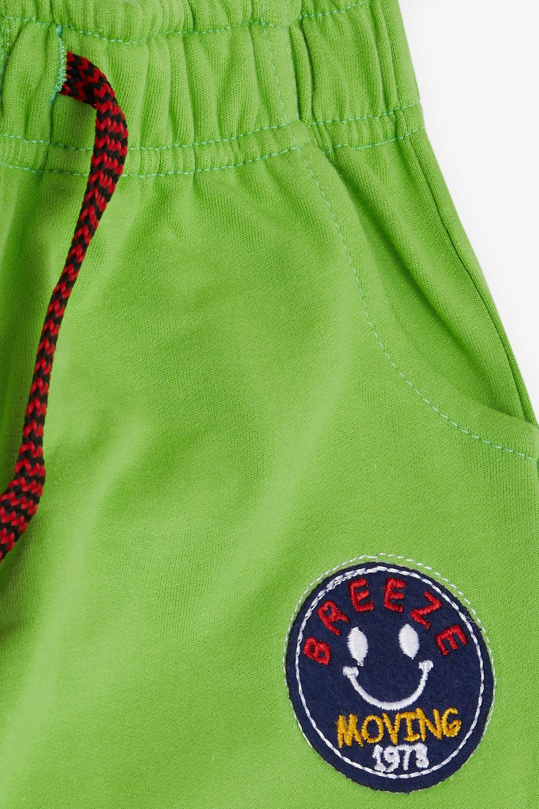 BRE Breeze Girls & Boys Baby Boy Bottom Smiley Face Embroidered Lace-Up Accessory 1-4 Years, Pistachio Green - Telde