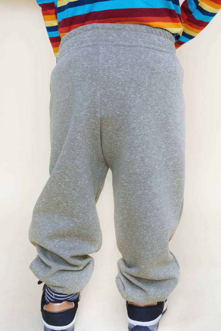 BRE Breeze Boy's Child Bottom Color Lace Accessorized Emblem Cuffed Elastic 2-6 Years, Gray Melange - Spring Hill