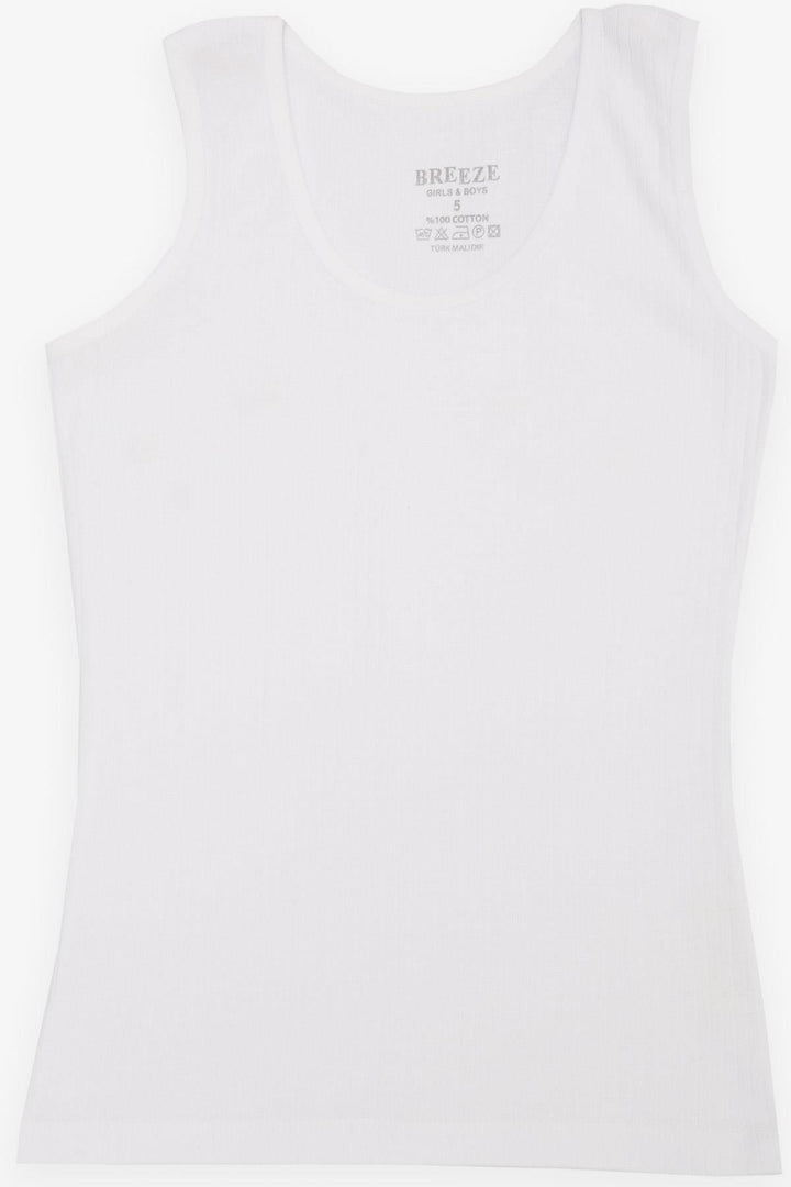 BRE Breeze Girls & Boys Boys' Tank Top Wide Strap Ribbed 31 Years, White - Chernihiv