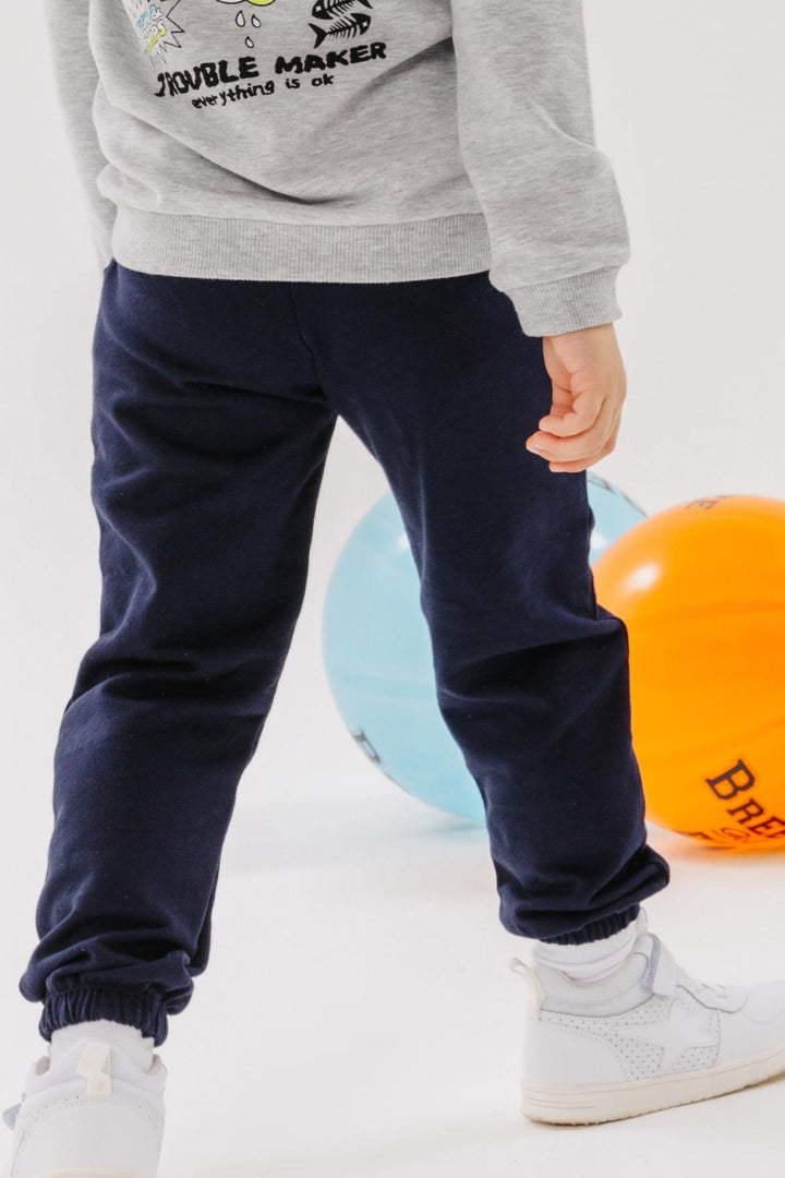 BRE Breeze Boys' Sweatpants with Pockets, Navy, 3-8 Years - Beckum