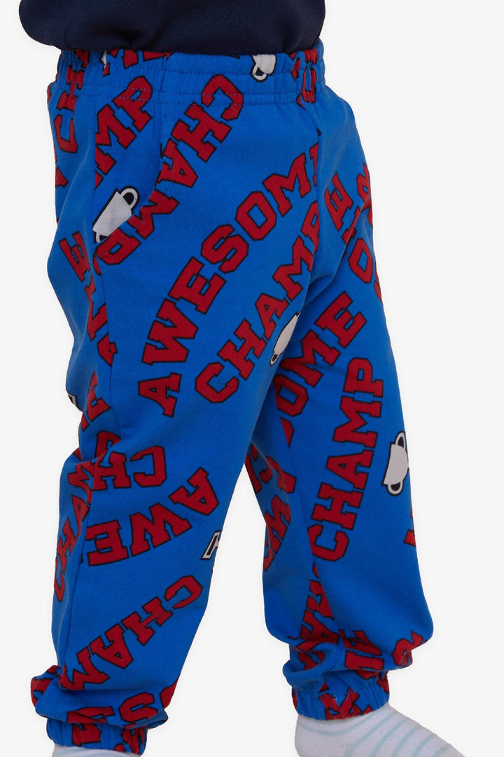 BRE Breeze Girls & Boys Boys' Sweatpants Champion Themed Cup Patterned 1-4 Years, Sky Blue - Alessandria