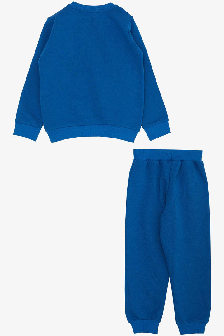 BRE Breeze Boys' Tracksuit Set 3D Printed Lettering 1.5-5 Years, Saxe Blue - Benton