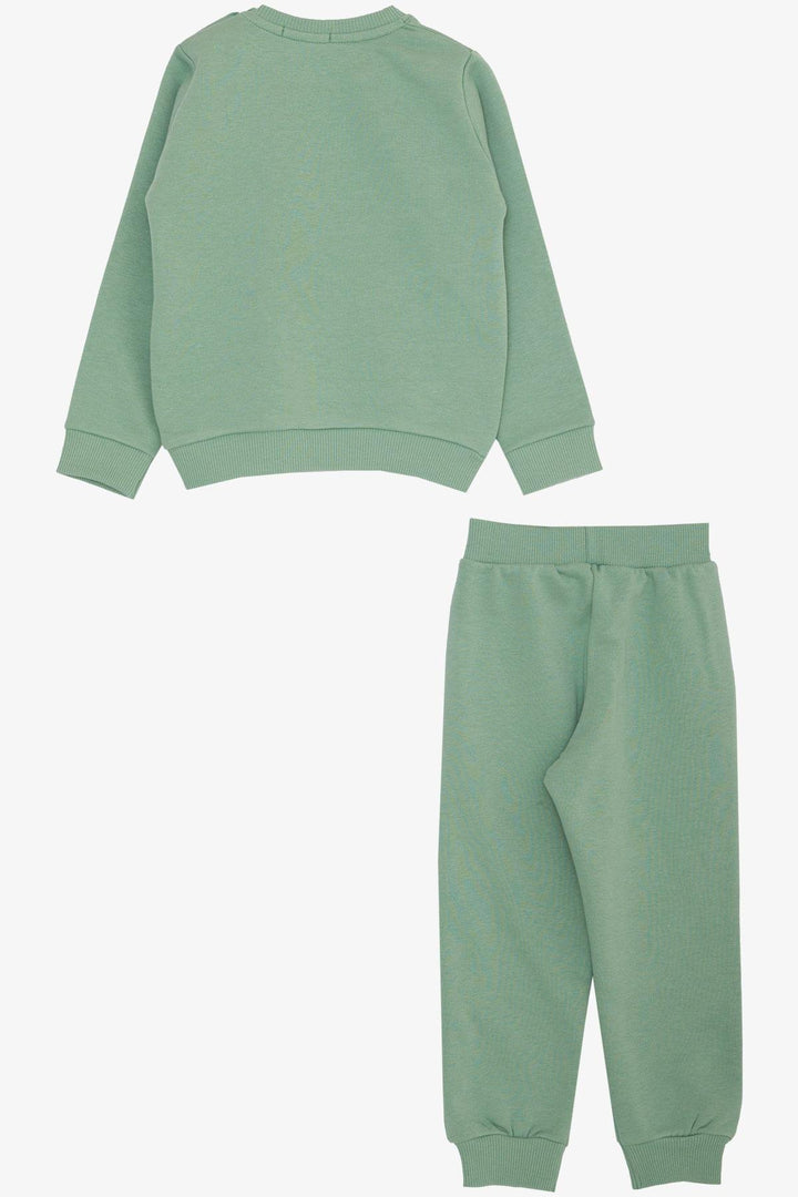 BRE Breeze Boys' Tracksuit Set 3D Printed Lettering 1.5-5 Years, Mint Green - Baldwin Park