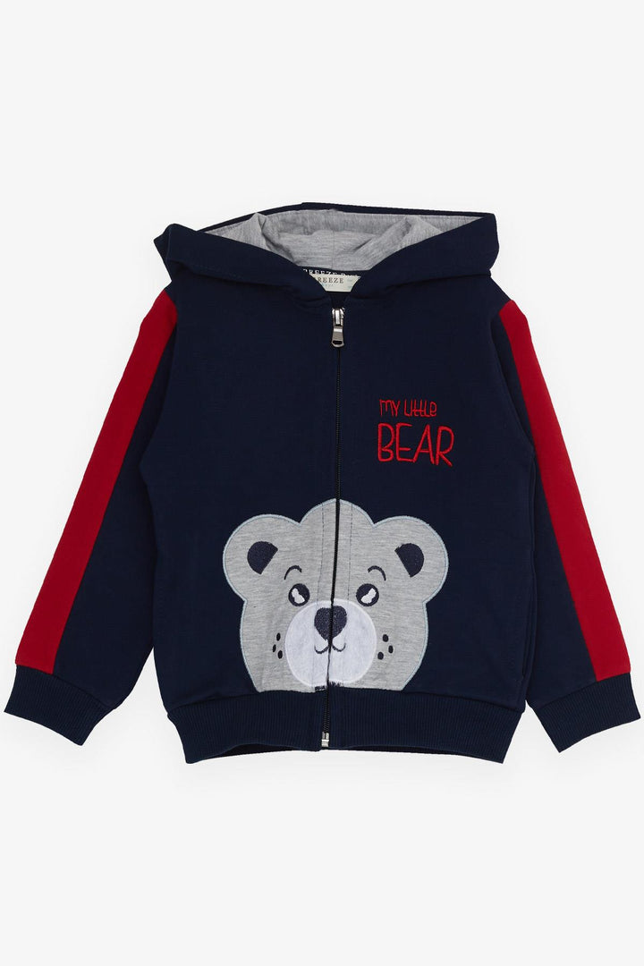 BRE Breeze Boys' Tracksuit with Bear Print, 1-4 Years, Navy Blue - Clamart