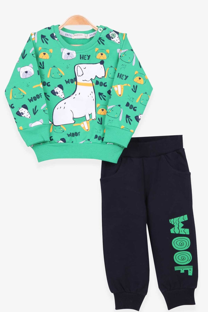 BRE Breeze Boys' Tracksuit with Printed Pattern, 1-4 Years, Green - Bakersfield