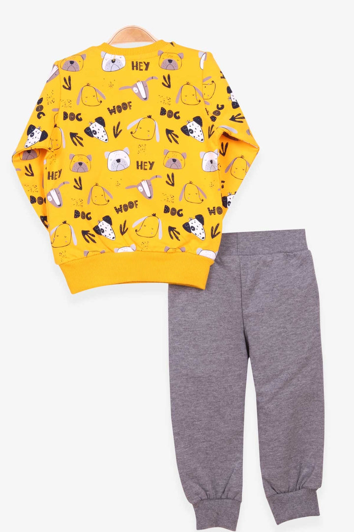 BRE Breeze Boys' Tracksuit with Printed Pattern, 1-4 Years, Yellow - Petrel