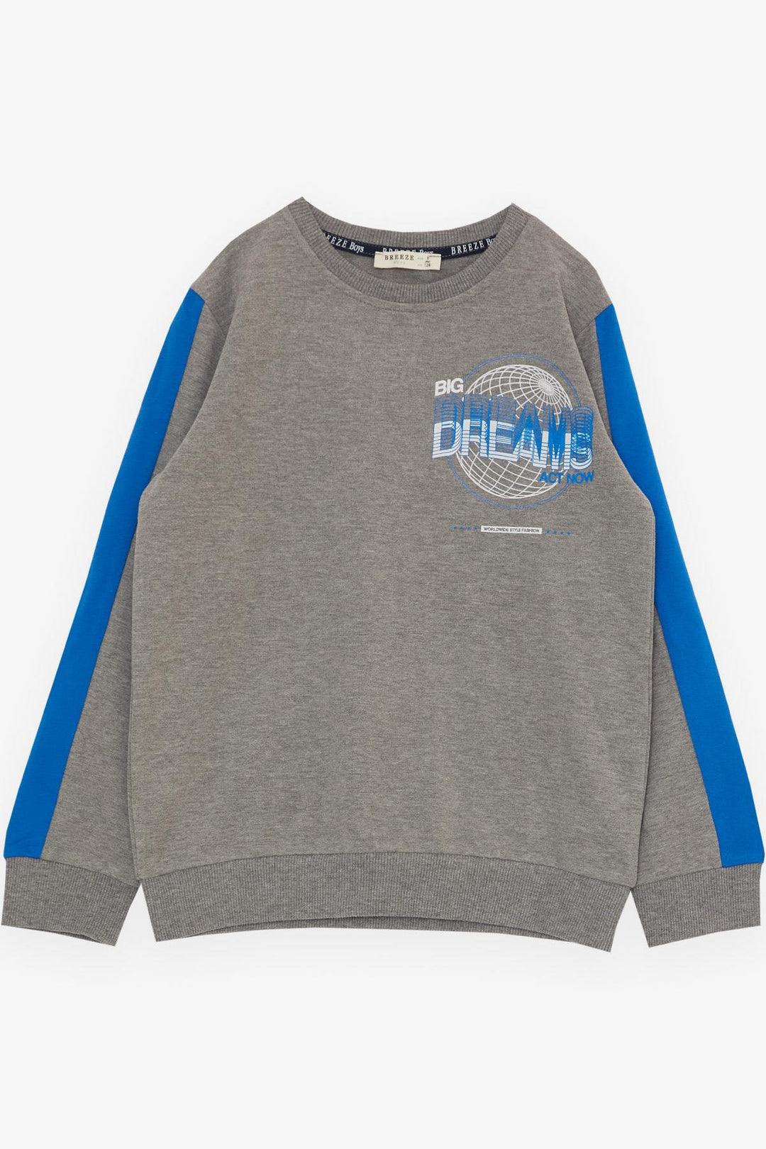 BRE Breeze Girls & Boys Boys' Tracksuit World Style Themed Slogan Printed 72 Years, Dark Grey Melange - Virginia Beach