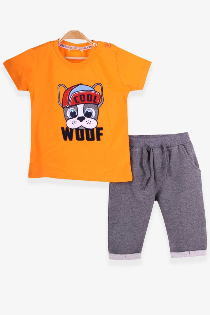 BRE Breeze Boys' Tracksuit with Dog Embroidery, 1-4 Years, Orange - Emden