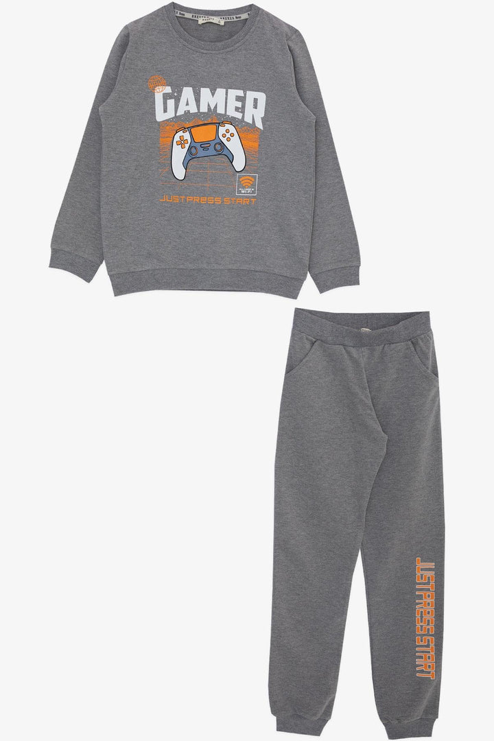 BRE Breeze Girls & Boys Boys Tracksuit Game Console Printed 4-9 Years, Dark Grey Melange - Temecula