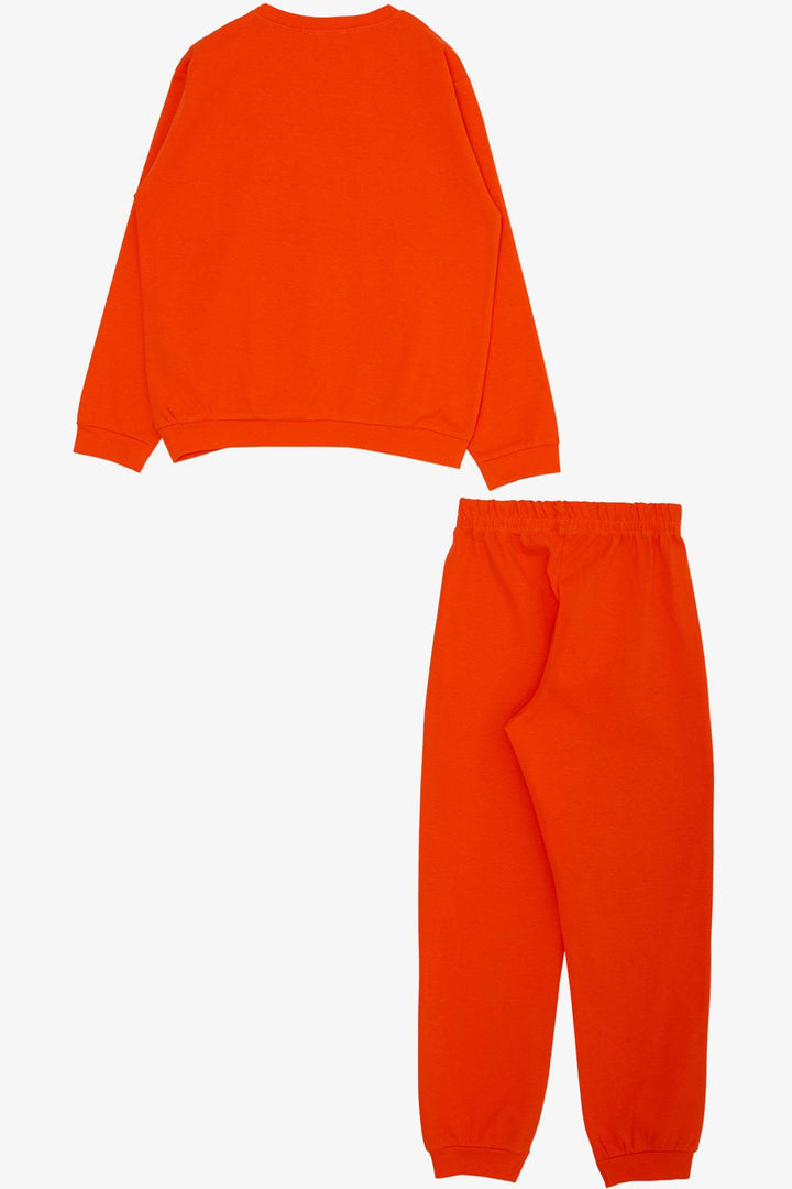 BRE Breeze Boys' Tracksuit with Printed Writing, 4-8 Years, Orange - Westfield