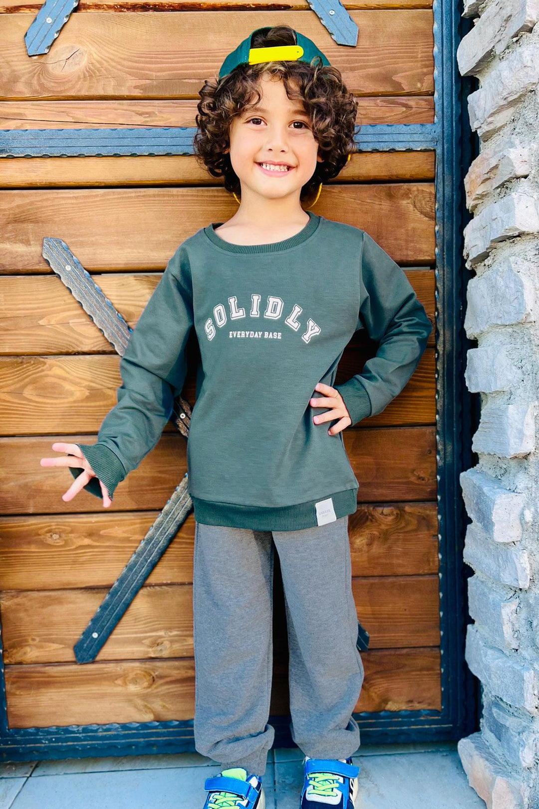 BRE Breeze Boys' Tracksuit with Printed Writing, 4-8 Years, Petrol Green - La Rinconada