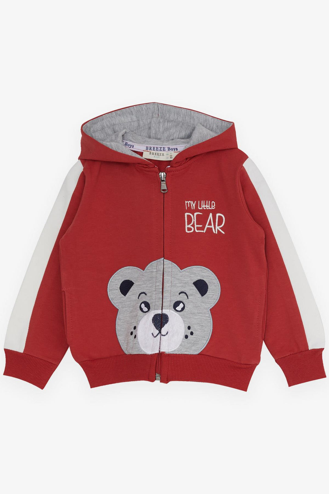 BRE Breeze Boys' Sweat Suit with Bear Print, 1-4 Years, Terracotta - Cesano Maderno