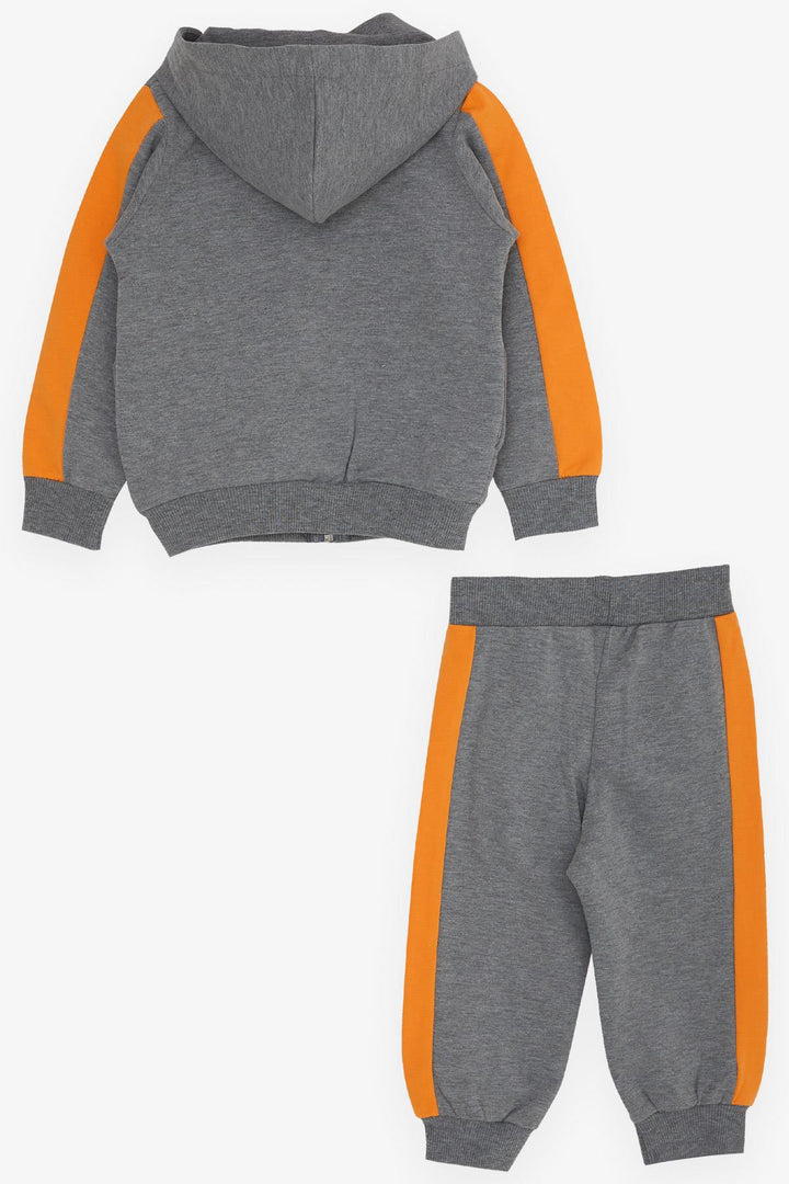 BRE Breeze Boys' Sweat Suit with Bear Print, 1-4 Years, Grey Melange - Pirmasens