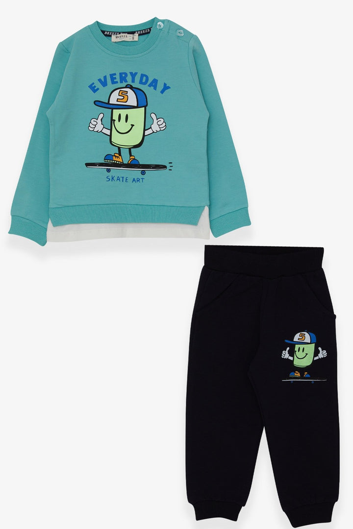 BRE Breeze Boys' Tracksuit Printed 1-4 Years, Mint Green - Puerto Peñasco