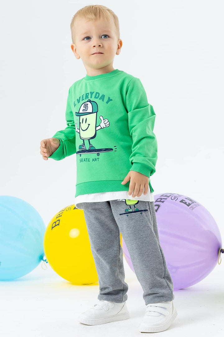 BRE Breeze Boys' Tracksuit Printed 1-4 Years, Green - Coquitlam