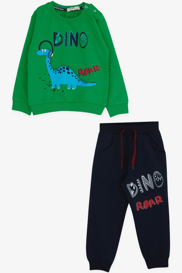 BRE Breeze Boys' Tracksuit with Dinosaur Print 1.5-5 Years, Green - Stevenage