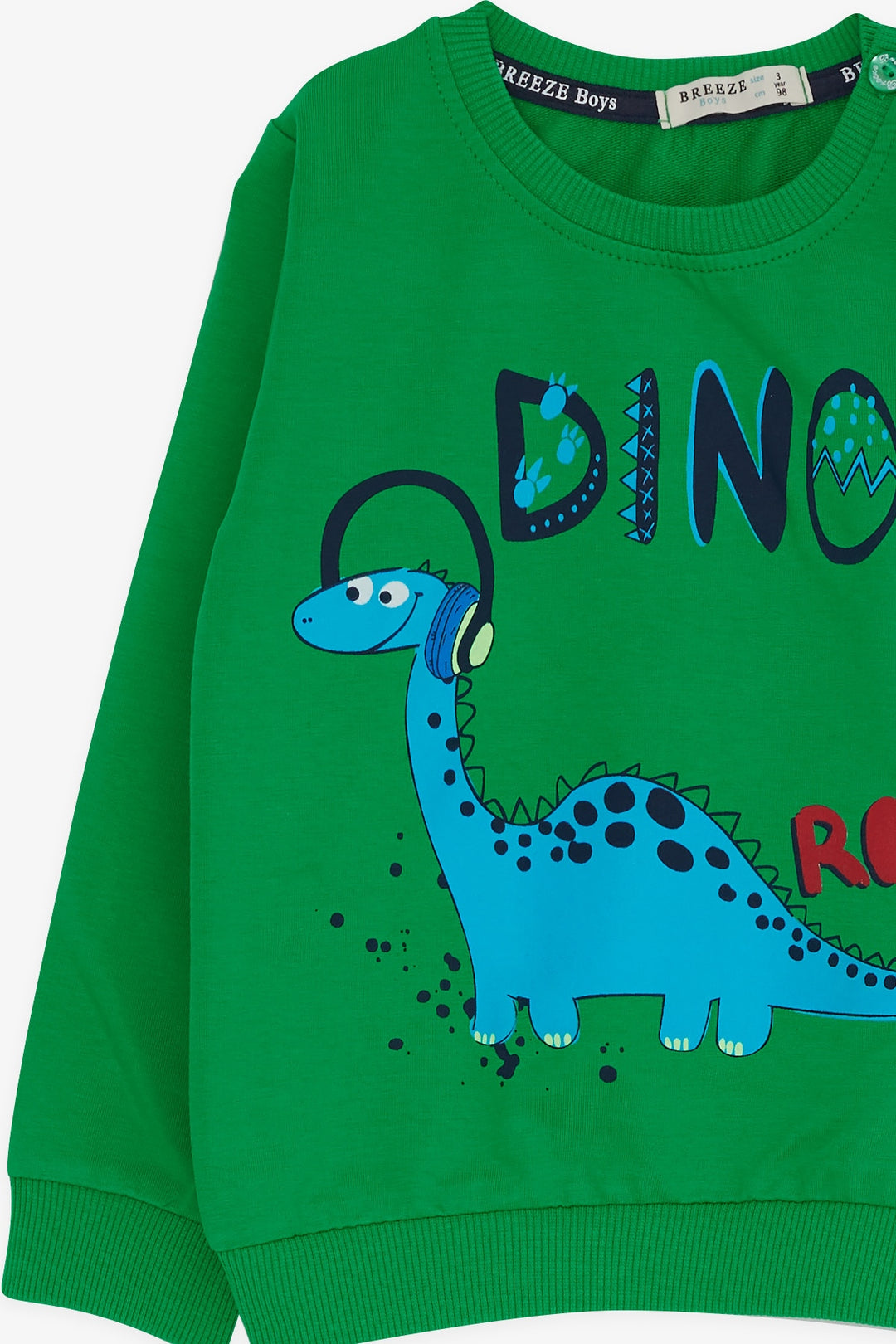 BRE Breeze Boys' Tracksuit with Dinosaur Print 1.5-5 Years, Green - Stevenage