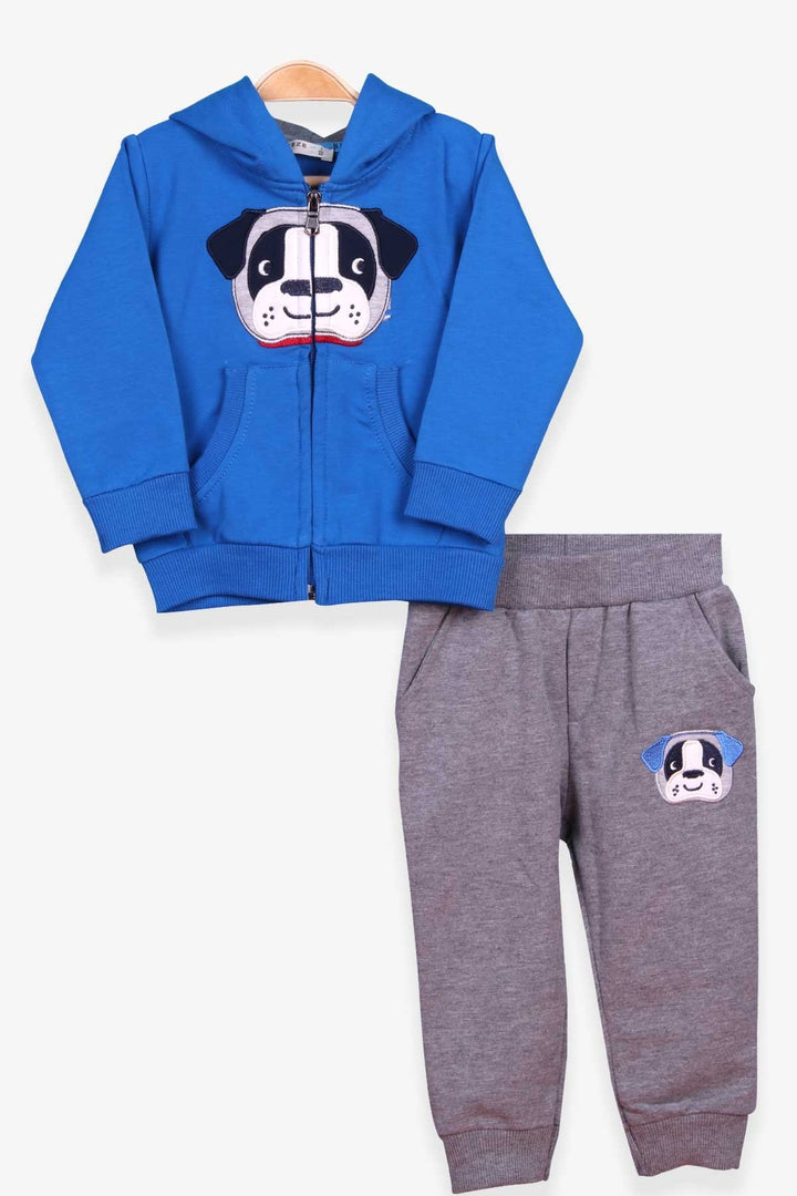 BRE Breeze Boys' Tracksuit with Dog Embroidery 1-4 Years, Sky Blue - Ingelheim