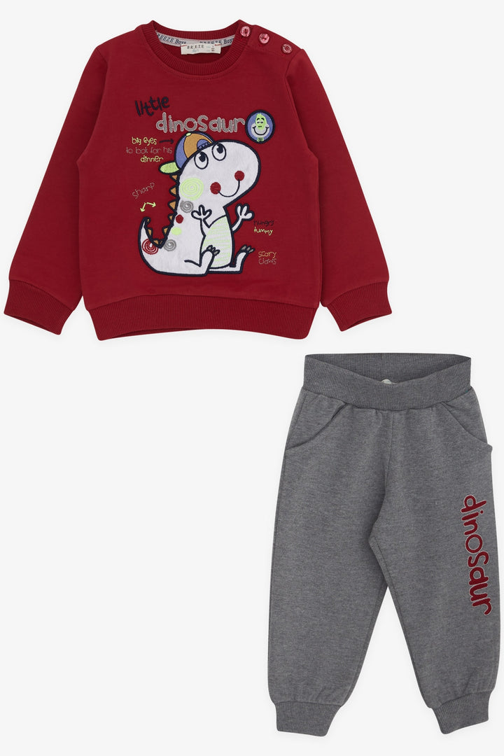 BRE Breeze Boys' Tracksuit with Tiny Dinosaur Embroidery, 1-4 Years, Red - Euskirchen