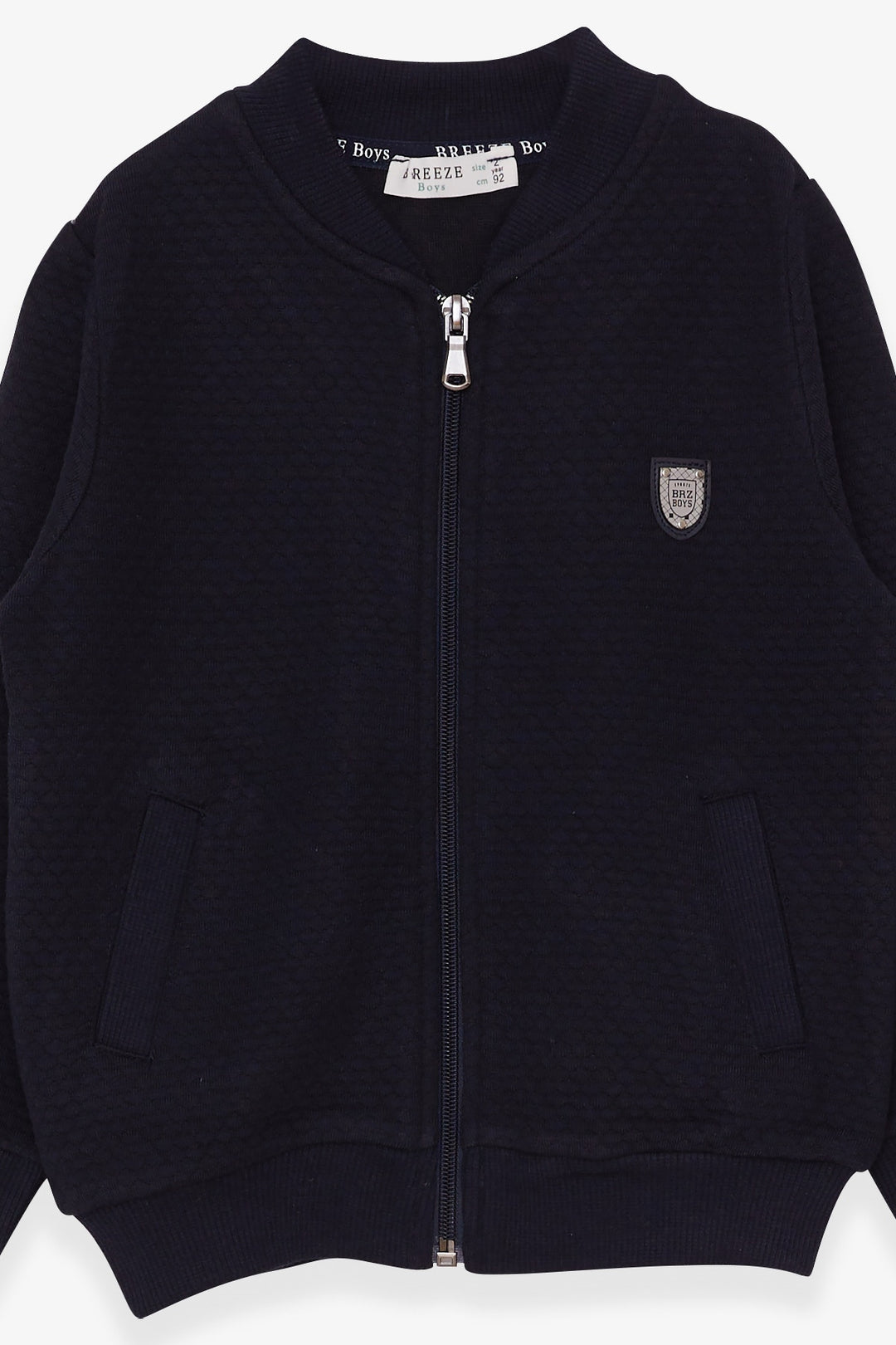 BRE Breeze Boys' Cardigan Basic Pocketed Armalı 2-6 Years, Navy Blue - Carlsbad