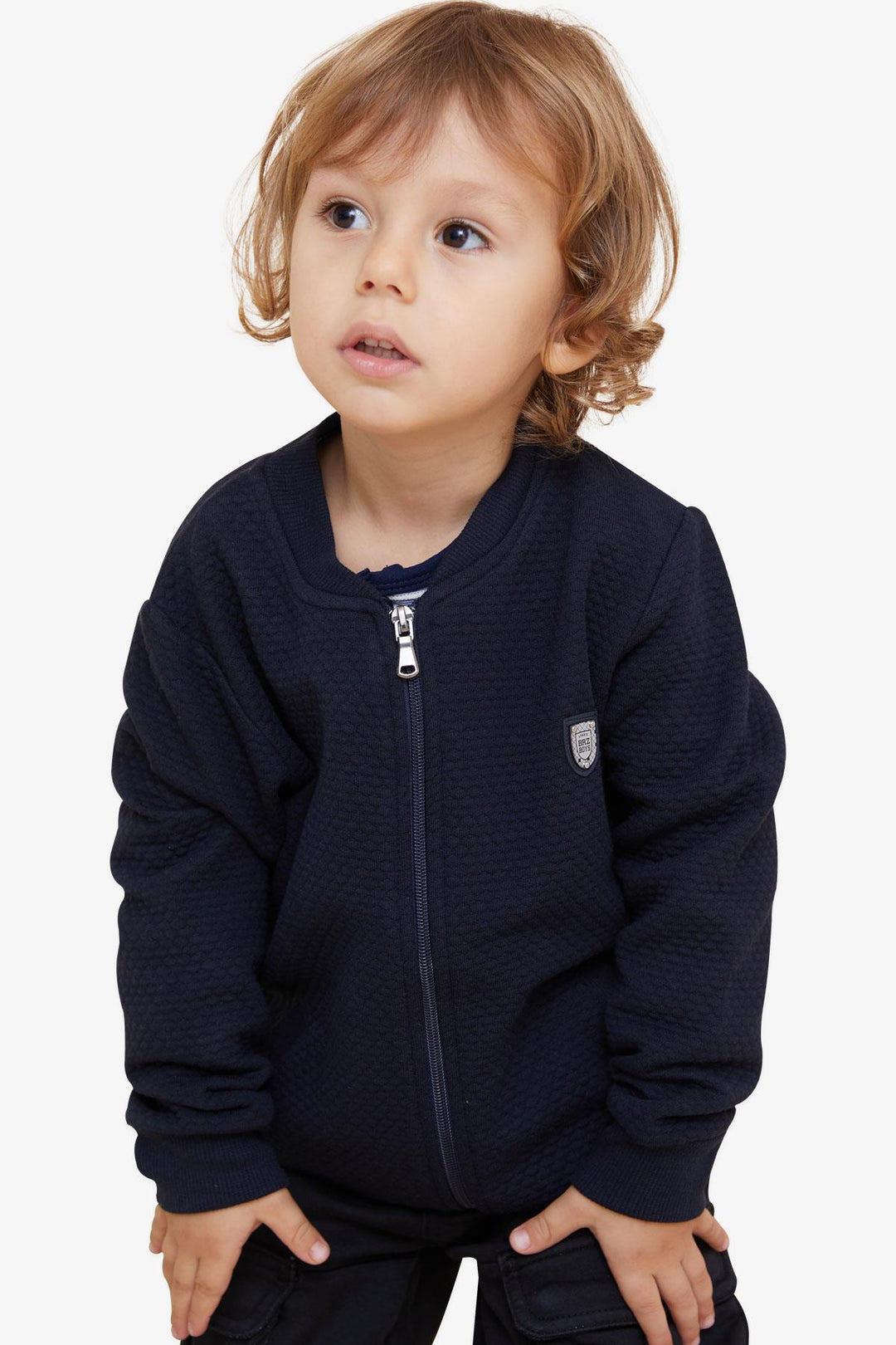 BRE Breeze Boys' Cardigan Basic Pocketed Armalı 2-6 Years, Navy Blue - Carlsbad