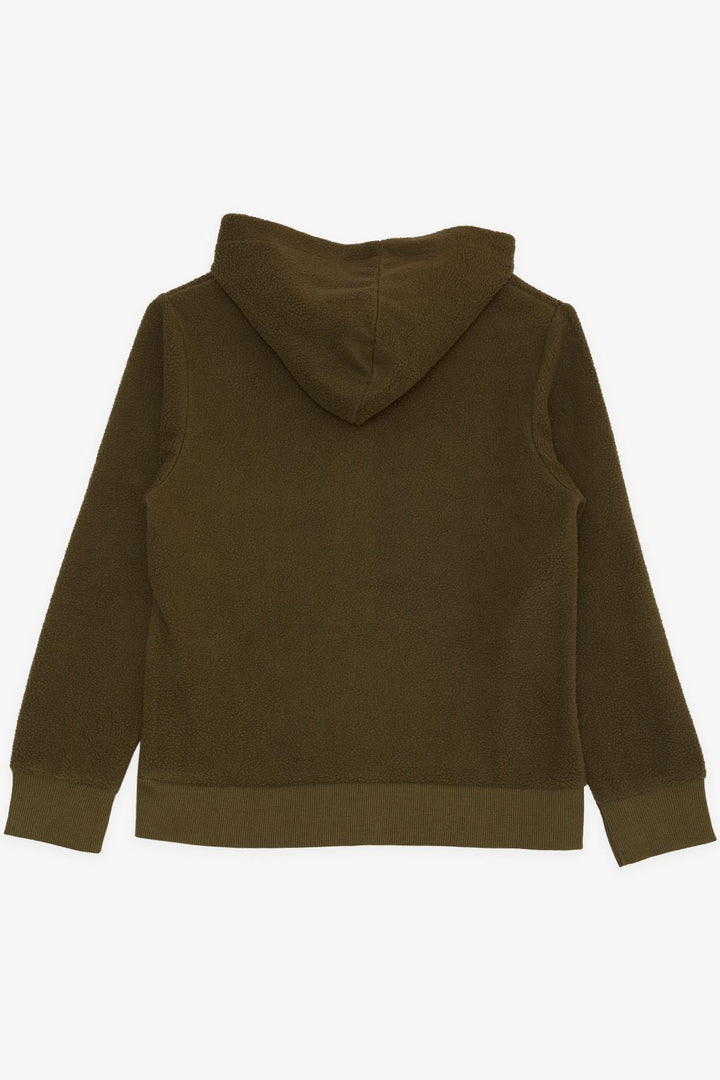 BRE Breeze Girls & Boys Boys' Hooded Zippered Hoodie with Polar Emblem 84 Years, Khaki Green - Lüneburg